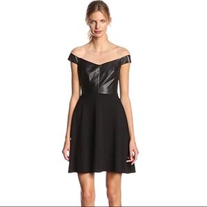 Bailey 44 Mesh Top Fit and Flare Dress